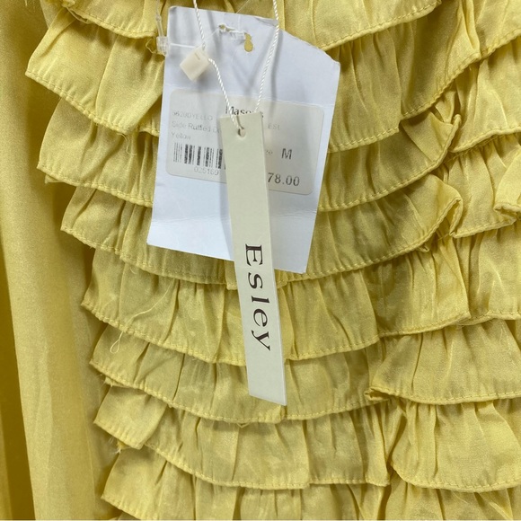 Esley Yellow Ruffle Side Sundress - Picture 7 of 9